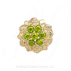 GS099 PD - 14 Karat Gold Peridot Slide 